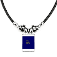 thumbnail image 1 of Idée Chargement Art Déco Mode Collier Bijoux Couple Cuir Corde Pendentif, 1 of 3