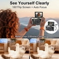 thumbnail image 4 of Ourlife 4K 75MP Digital Camera for Photography Autofocus Vlogging Camera with 18X Zoom, 3" Flip Screen,Black, 4 of 11