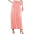 thumbnail image 2 of Women's Stretchy Flowy Maxi Skirt with Elastic Waistband for Comfort and Style, 2 of 5
