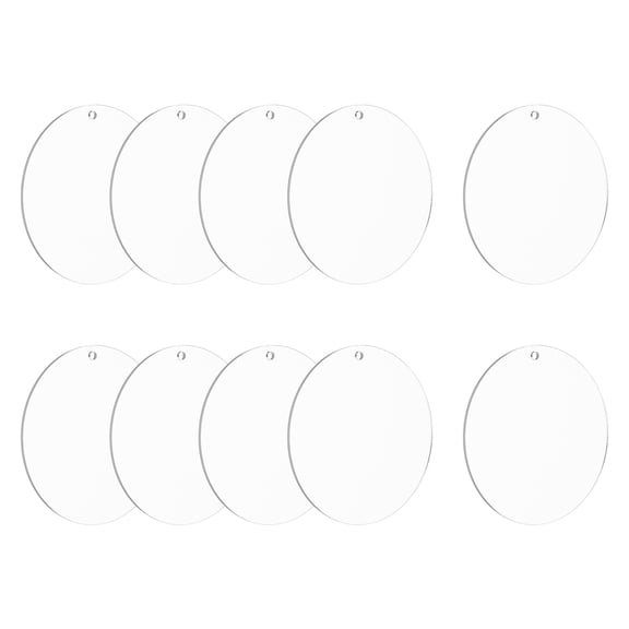 Uxcell Acrylic Keychain Blanks, 10Pcs 2.8 Inch Round Clear Acrylic Keychains 2mm Thick Circle Discs Blanks