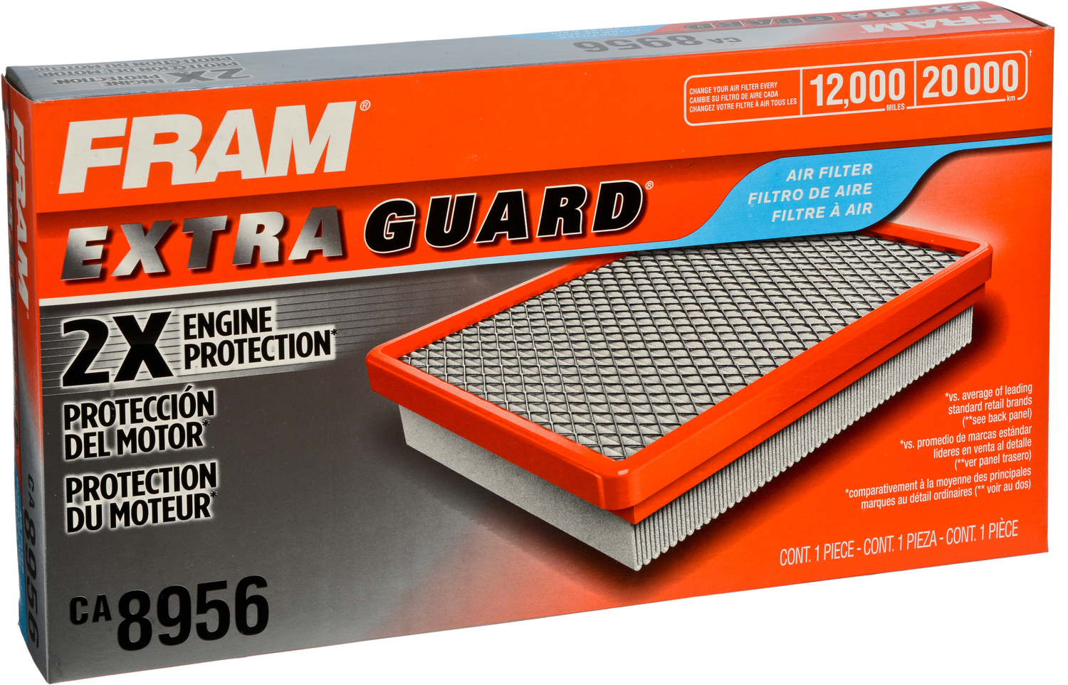 FRAM Extra Guard Air Filter, CA8956 Fits select: 2002-2005 FORD THUNDERBIRD, 2004-2007 FORD FREESTAR