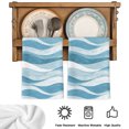 thumbnail image 5 of Blue Ombre Kitchen Towels Set of 3, Modern Moire Abstract Art Aesthetics Absorbent Dish Towels for Kitchen, Microfiber Hand Towel, Quick Drying Tea Towel for Cleaning Decorative Dishcloths, 5 of 7