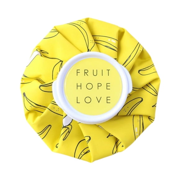 Bolsa de hielo para , bolsa de agua fría y caliente reutilizable y transpirable para tratamiento de frío calor, de hielo para cabeza, pierna, Plátano amarillo