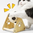 thumbnail image 6 of Wooden Cat Scratcher with Rolling Ball - Durable Sisal Mat & Self-Entertainment Toy - Pet Furniture for Small/Medium Cats - Stops Furniture Scratching, 6 of 7