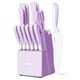 thumbnail image 1 of Juego de Cuchillos de Cocina hecef de 15 Piezas con Recubrimiento Antiadherente - Morado, 1 of 10