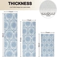 thumbnail image 4 of Blue Ethnic Mandala Pattern Kitchen Rugs Sets Of 3,Kitchen Runner Rugs Non Skid Washable,Decorative Kitchen Floor Mats for Kitchen,Sink,Laundry,17"x30"+ 17"x47" + 17"x59", 4 of 6