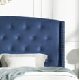 thumbnail image 3 of Roundhill Furniture Fentina 3-Piece Upholstered Bedroom Set, Tufted Wingback Bed with Two White Nightstands, King, 3 of 11