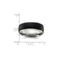 thumbnail image 2 of Gem & Harmony Mens Stainless Steel Black Plated 8mm Band Ring for Men, 2 of 6