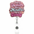 thumbnail image 1 of Retractable Glitter Badge Reel for Work and Events – Sparkling Pull Tab Accessory with Acrylic Badge Holder Reusable ID Card Holder with Clip Durable Metal Construction and Patterned Design, 1 of 3