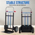 thumbnail image 2 of PartyKindom Portable Black Foldable Hand Truck with Strong Frame and Smooth Wheels for Cargo and Grocery Transport, 2 of 14