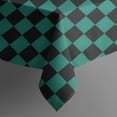 thumbnail image 5 of Teal and Black Checkerboard Pattern Square Tablecloth,Waterproof Square Table Cover,Wipeable Spillproof Washable Table Cover for Home Kitchen Party Decor 52"x52"(132x132cm), 5 of 6