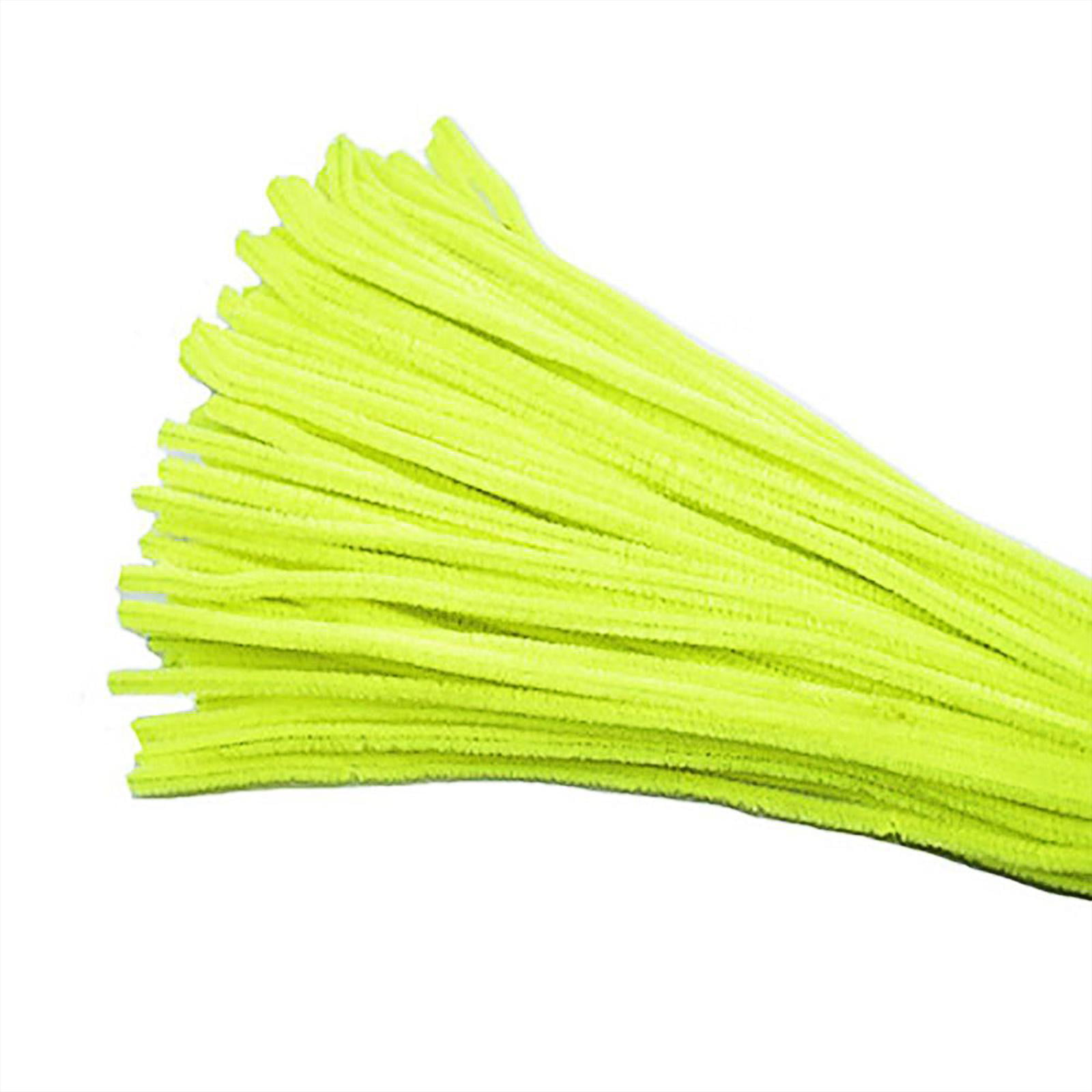100 PCs Pipe Cleaner, Chenille Wire Colourful Pipe Cleaners for Children  for Crafts and Decorating, 6 mm x 30 cm(Bright Yellow) Bright Yellow 100 PCs