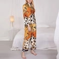 thumbnail image 2 of KLL Fall Farmhouse Pumpkins1 Print Women's Long Sleeve Pajamas with Pants Sleepwear Loungewear 2 Set-XX-Large, 2 of 8