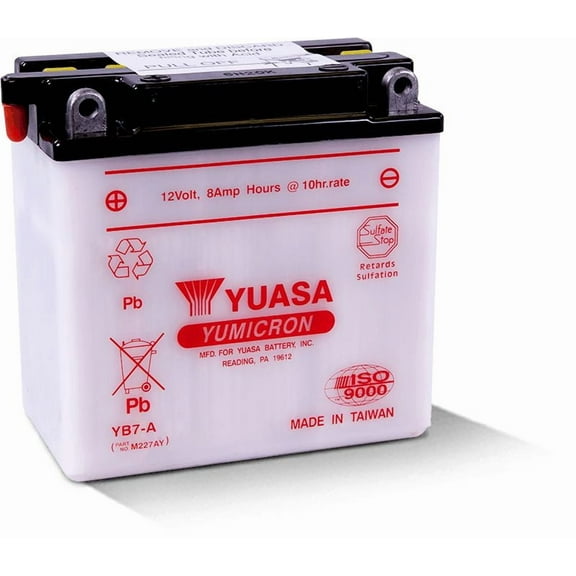 Yuasa Conventional YB7A 12 Volt Battery YUAM227AY