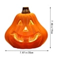 thumbnail image 3 of Mskk Pumpkin Lights Halloween Decoration, Orange LED Glowing Pumpkins, Halloween Decorative Ornaments for Indoor Mantel, Tabletop, and Home Party, 3 of 7