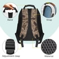 thumbnail image 4 of Garronmavis 4-Piece Kids Girls Backpack Set for Elementary School Use, Includes Backpack, Lunch Bag, Pencil Case, Water Holder Case, Brown Camo Bow Print School Bag for Daily Use, 4 of 8