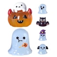 thumbnail image 4 of 6pcs Halloween Scene Layout Decor Small Ghost Ornaments Resin Craft Mini Ghost Figurine Decor(Mixed Style), 4 of 9
