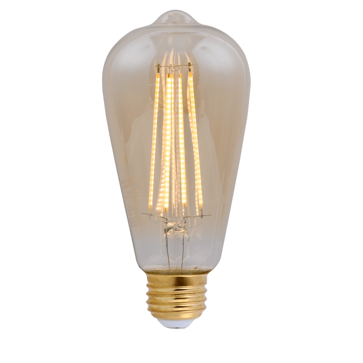 Better Homes & Gardens LED Vintage Style Light Bulb,ST19 40 Watts Amber Classic Filament, Medium Base, Dimmable, 2 Pack