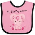 thumbnail image 3 of Inktastic Aditi My Pap Pap Loves Me Boys or Girls Baby Bib, 3 of 4