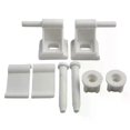 thumbnail image 2 of Easy to Use Toilet Seat Hinge Replacement Kit White Plastic Construction Hassle Installation Complete with Fittings, 2 of 5