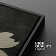 thumbnail image 5 of IDEA4WALL Framed Canvas Print Wall Art Set Elegant Botanical Beige Florals in Dark Illustration Minimalism Nature Plants Pattern Modern Art Wall Decor Nordic for Home Decor - 24"x36"x2 Black, 5 of 5