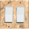thumbnail image 1 of Metal Light Switch Plate Outlet Cover (Image of Marble Brown MAR024), 1 of 13