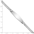 thumbnail image 5 of 14k WG Flat Curb Link Soft Diamond Shape ID Bracelet (Weight: 8.13 Grams, Length: 7 Inches), 5 of 5