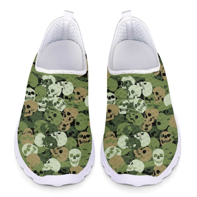 Zapatillas ligeras de playa Doginthehole con diseño de calaveras de colores, zapatos planos antideslizantes de diseñador para mujer, zapatos casuales de lujo para mujer