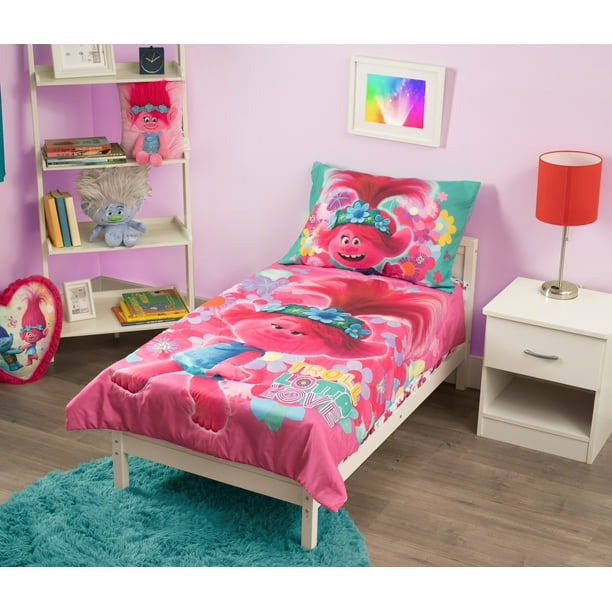Trolls 4Piece World Tour Lotta Love Toddler Bedding Set