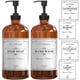 thumbnail image 2 of Dispensador de jabón Sunrise Premium, vidrio ámbar grueso, 480 ml, paquete de 2, 2 of 8