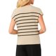 thumbnail image 3 of SUÉTER SIN MANGAS CHIC PARA MUJER CON CUELLO ALTO Y ESTAMPADO A RAYAS, TIPO PULLOVER DE PUNTO RIBETEADO, TAMAÑO 2XL, BEIGE, 3 of 5