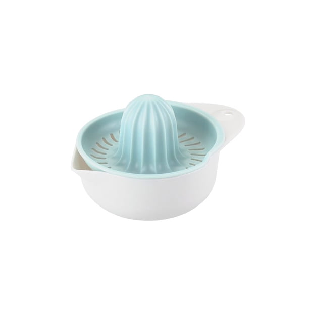 Naiovety Exprimidor de limón de plástico de un solo orificio, prensa manual multifuncional, exprimidor de frutas a prueba de agua, taza licuadora para Cocina y Comedor Azul Naiovety HA067835-02