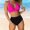 Hot Pink, variant on HAIJIE Tankini Women's Swimsuits 2 Piece with Boho Trim 4 Way Comfortable Swimwear for Women with Shorts Bathing Suit (White,S)