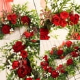 thumbnail image 3 of Yuarrent Puerta de rosas Seda Durabilidad maravillosa Buen efecto decorativo de San Valentín Puerta de Navidad Kits de decoración para fiestas, 3 of 5