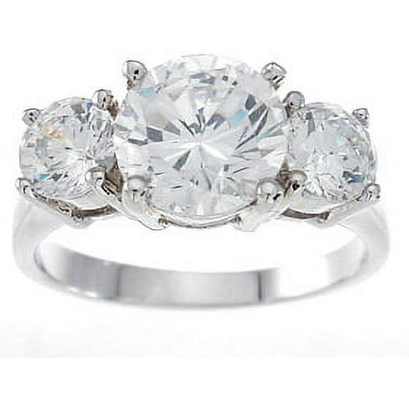 925 Sterling Silver Three Stone Sterling Silver Rings for Women & Engagement Rings Make Great Anniversary Gifts for Her