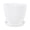 White, variant on Plastic Plant Pots with Saucers and Drains Holes Flower Pot Indoor Outdoor for Succulents Herbs Cactus