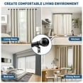 thumbnail image 2 of Xueyu Modern Decorative Black Ball Finials Adjustable Telescoping Single Window Curtain Rod 32"-144", 2 of 7