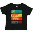 thumbnail image 3 of Inktastic Eat Sleep Trains Repeat Boys or Girls Toddler T-Shirt, 3 of 5