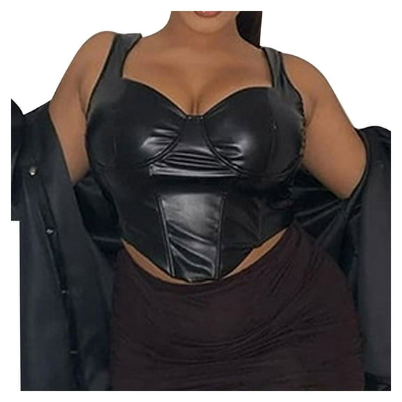 Fengqque Womens Fashion All-match Sling Slim Short Umbilical Vest T Shirt Blouse