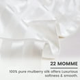 thumbnail image 2 of THXSILK Silk Pillowcase, Both Side 100% Pure 22 Momme Mulberry Silk, Silk Pillow Covers For Hair & Skin, Hidden Zipper, White, Standard Size, 20"x26", 2 of 6