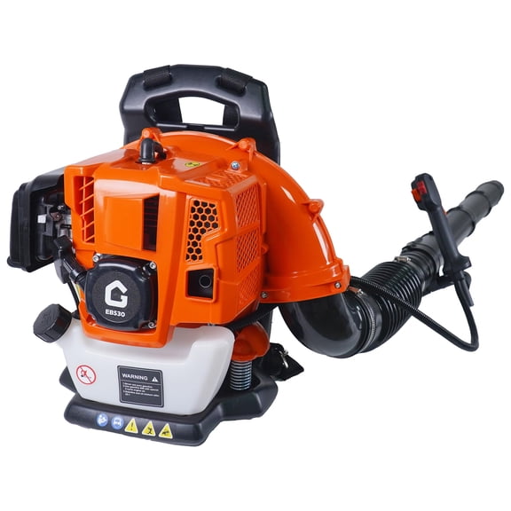 66CC Backpack Blower - 4HP 2-Cycle Gas Leaf Blower, 880 CFM & 320 MPH for Powerful Wet Leaf & Debris Cleanup, Perfect for Snow Removal,Orange