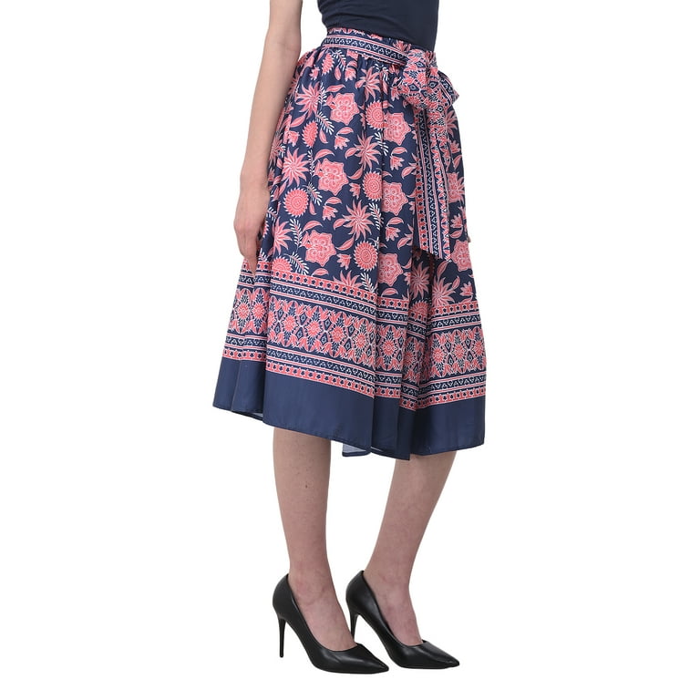 Floral knee 2024 length skirts online