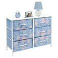 thumbnail image 4 of Drevy Dresser with 6 Drawers - Furniture Storage Chest for Bedroom Tower Unit Furniture, Hallway, Closet, Office Organization - Steel Frame, Wood Top, Tie-dye Fabric Bins (6-Drawer, /Blue), 4 of 7