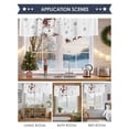 thumbnail image 6 of Valance Curtains for Kitchen Windows Xmas Snowman Red Bird Winter SnowflakesRod Pocket Valance Holly Berries WhiteShort Window Curtain Topper for Bedroom Living Room Bathroom 42x12in, 6 of 7