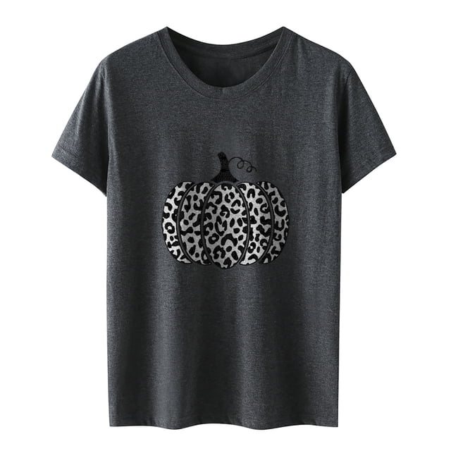 Camiseta de manga corta con cuello redondo para mujer a la moda, blusa suelta con estampado de verano Fridja gope4093