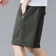 thumbnail image 4 of Ceisia Men's Fashion Casual Workwear Stretchy Gift Waist Multiple Zipper Pockets Solid Half Shorts - All-Season Outdoor Daily P ants, 4 of 6