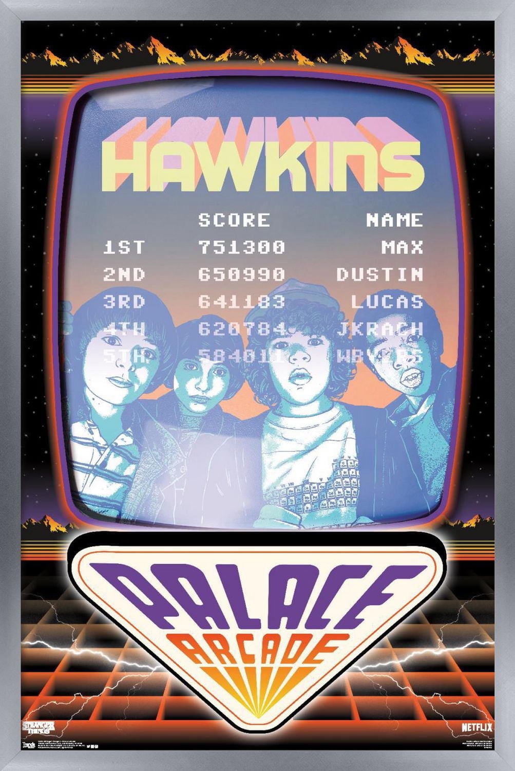 Netflix Stranger Things: Season 2 - Palace Arcade Wall Poster, 22.375" x 34"