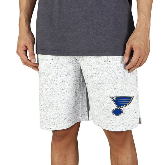 Men's Concepts Sport White/Charcoal St. Louis Blues Throttle Knit Jam Shorts