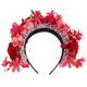 thumbnail image 3 of KAKOWELY Diadema de flores: Diadema de rosas rojas para Halloween - Tocado floral simulado para mujeres y niñas - Guirnalda para el cabello de fiesta para accesorios de fotos, 3 of 4