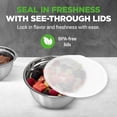 thumbnail image 4 of NutriChef 10 Piece Stainless Steel Mixing Bowls with Airtight Lids, Dishwasher Safe, 5 Stackable Nesting Bowls and 5 BPA-Free Lids for Kitchen, Cooking, Food Storage, Meal Prepping, Mixing & Serving, 4 of 5